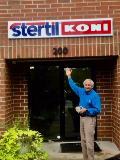 Jean DellAmore with new Stertil-Koni sign